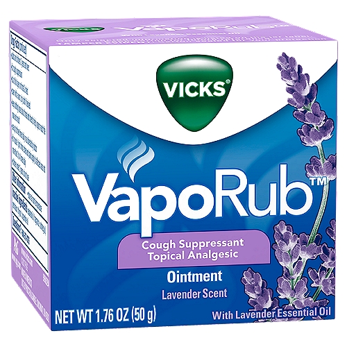 VICKS VapoRub Cough Suppressant Topical Analgesic Ointment, 1.76 oz