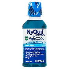 NyQuil VapoCool Severe Cold & Flu + Congestion, Liquid, 12 Fluid ounce