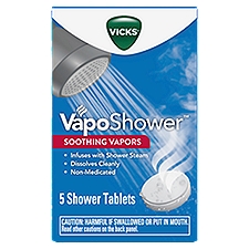 VICKS VapoShower Soothing Vapors Shower Tablets, 5 count