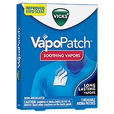 VICKS VapoPatch Soothing Vapors, Wearable Aroma Patches, 5 Each