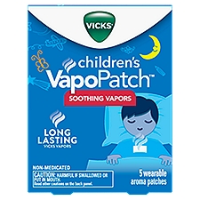 VICKS VapoPatch Children's Soothing Vapors, Wearable Aroma Patches, 5 Each