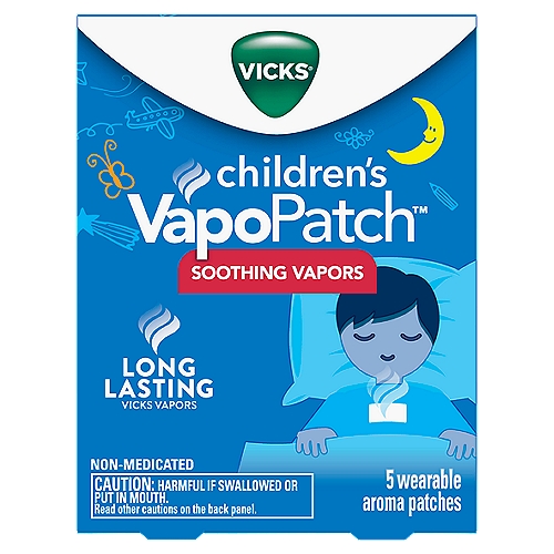 VICKS VapoPatch Children's Soothing Vapors Wearable Aroma Patches, 5 count