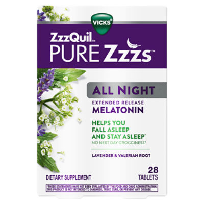 VICKS ZzzQuil Pure Zzzs All Night Lavender & Valerian Root Dietary