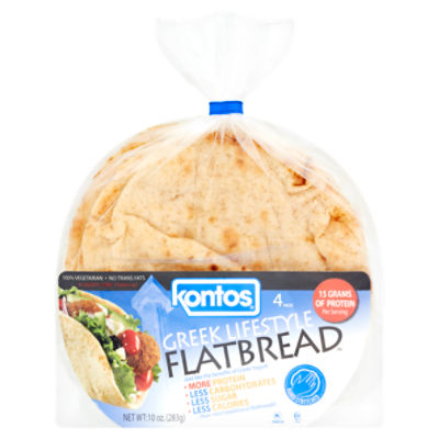 Kontos Greek Lifestyle Flatbread, 4 count, 10 oz