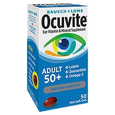 Bausch + Lomb Ocuvite Adult 50+ Eye Vitamin & Mineral Supplement, 50 Each