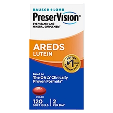 Bausch + Lomb PreserVision AREDS Lutein Eye Vitamin and Mineral Supplement, 120 count