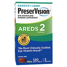 Bausch + Lomb Preservision Eye Vitamin & Mineral Supplement, 120 Each