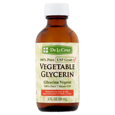 De La Cruz Vegetable Glycerin, 2 fl oz