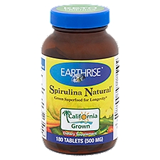 Earthrise Spirulina Natural 500 mg, Dietary Supplement, 180 Each