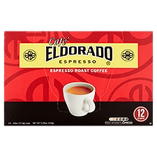 Cafe' Eldorado Espresso Roast Coffee, K-Cup Pods, 12 Each