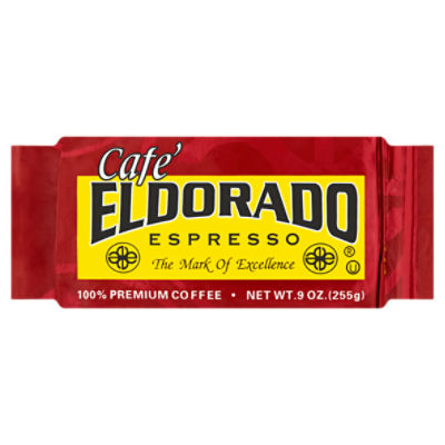 Cafe' Eldorado Espresso 100% Premium Coffee, .9 oz