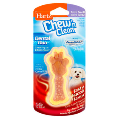 Save on Hartz Chew 'n Clean Dental Duo Dog Chew Toy Bacon Flavor Small  Order Online Delivery