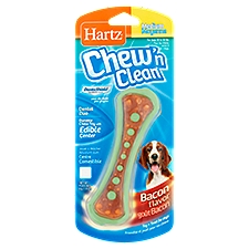 Hartz Chew'n Clean Toy + Treat for Dogs, Medium Bacon Flavor, 1 Each