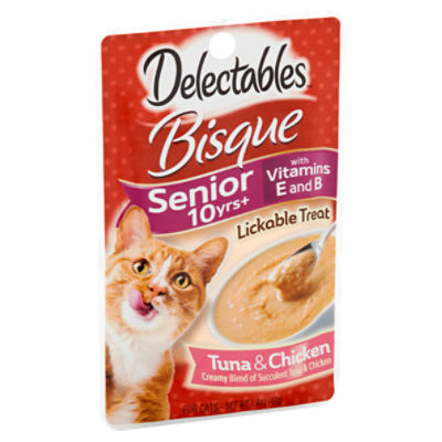 Delectables Bisque Tuna Chicken Lickable Treat for Cats Senior