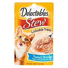 Delectables Stew  Treat for Cats, Tuna & Shrimp Lickable, 1.4 Ounce