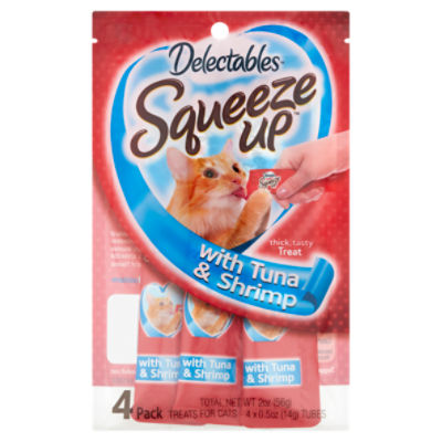 Delectables Squeeze Up Treats for Cats with Tuna Shrimp 0.5 oz