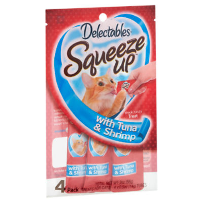 Delectables Squeeze Up Treats for Cats with Tuna Shrimp 0.5 oz