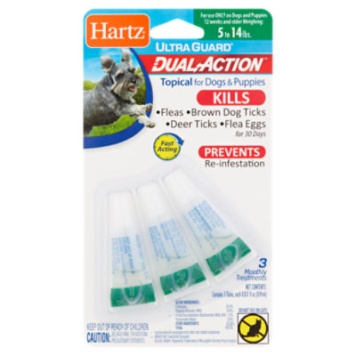 Hartz ultraguard dual action topical for dogs and hot sale puppies