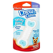 Hartz Chew'n Clean Twisty Bone Bacon Scented Extra Small, Chew Toy, 1 Each