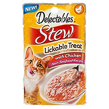 Delectables Stew Lickable Treat for Cats with Chicken Non-Seafood Recipe, 1.4 oz