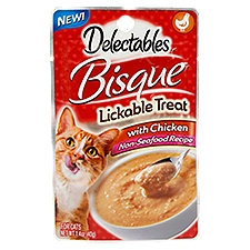 Delectables Bisque Lickable Treat for Cats with Chicken, 1.4 oz
