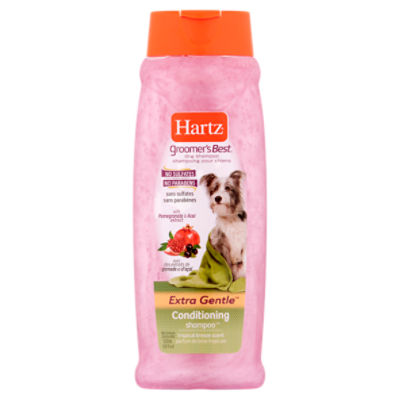 Hartz Groomer's Best Tropical Breeze Scent Extra Gentle Conditioning Dog Shampoo, 18 fl oz, 18 Fluid ounce