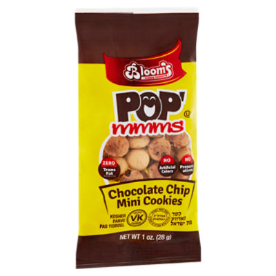 Bloom's Kosher Products Pop' Mmms Chocolate Chip Mini Cookies, 1 oz