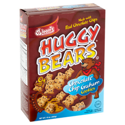 Bloom's Kosher Products Huggy Bears Chocolate Chip Graham Cookies, 10 oz