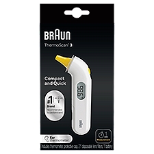 Braun ThermoScan 3 Thermometer, High Speed Compact Ear, 1 Each