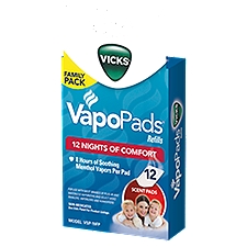 Vicks VapoPads Refill Pads Family Pack, 12 count