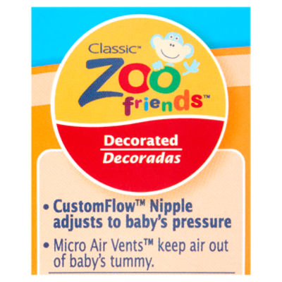 Evenflo Zoo Friends 4 Count Silicone Anatomic Nipple With Brush X-cut for  sale online
