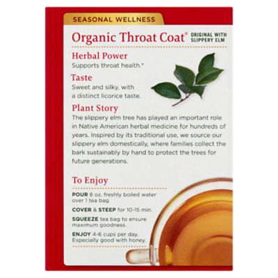  Yogi Tea Organic Throat Comfort Tea, 16 ct : Soda Soft Drinks  : Grocery & Gourmet Food
