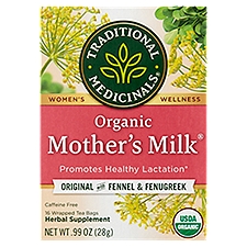 Traditional Medicinals Mother's Milk Organic Herbal Supplement, 16 count, .99 oz