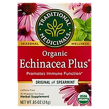 Traditional Medicinals Echinacea Plus Organic, Herbal Supplement, 16 Each