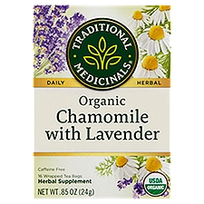 Traditional Medicinals Organic Chamomile with Lavender, Herbal Supplement, 16 Each