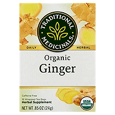 Traditional Medicinals Organic Ginger, Herbal Supplement, 0.85 Ounce