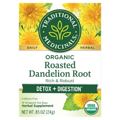 Traditional Medicinals Organic Roasted Dandelion Root Herbal Supplement