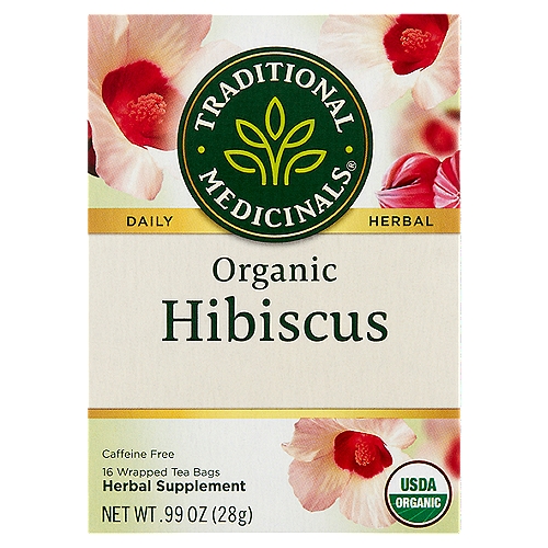 Traditional Medicinals Organic Hibiscus Herbal Supplement, 16 count, .99 oz