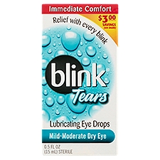 Blink Tears Mild-Moderate Dry Eye Lubricating Eye Drops, 0.5 fl oz