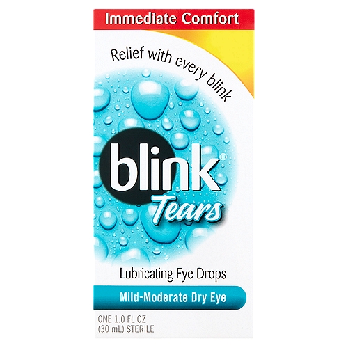 Blink Tears Mild-Moderate Dry Eye Lubricating Eye Drops, 1.0 fl oz