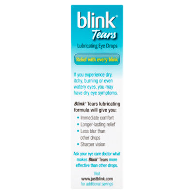  Blink Tears Lubricating Eye Drops, 1 fl oz (30 mL) Eye