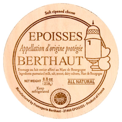 Berthaut Epoisses Soft Ripened Cheese, 8.8 oz