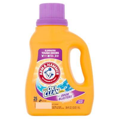 Arm & Hammer Plus OxiClean Odor Blasters Fresh Burst Detergent, 25 Loads, 39.4 fl oz