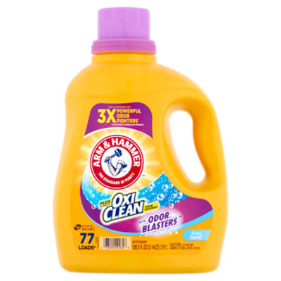 Arm & Hammer Oxi Clean Fresh Burst with Odor Blasters Detergent, 77 count, 100.5 fl oz