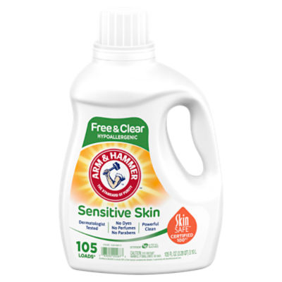 Arm & Hammer Sensitive Skin Free & Clear Detergent, 105 count, 105 fl oz, 105 Fluid ounce