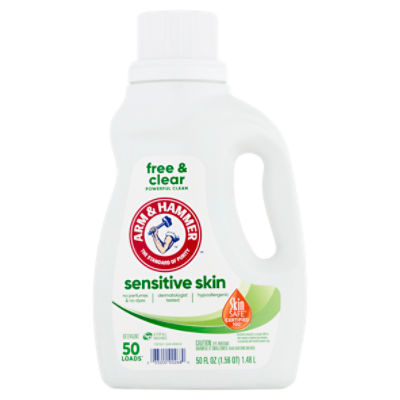Arm & Hammer Free & Clear Sensitive Skin Laundry Detergent, 50 loads, 50 fl oz