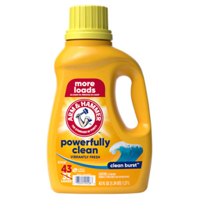 Arm & Hammer Clean Burst Powerfully Clean Vibrantly Fresh Laundry Detergent, 43 loads, 43 fl oz