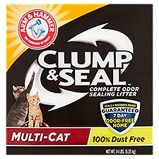 Arm & Hammer Clump & Seal Multi-Cat, Complete Odor Sealing Litter, 14 Pound