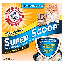 Arm & Hammer Clumping Litter - Super Scoop Fragrance Free, 9.07 Kilogram