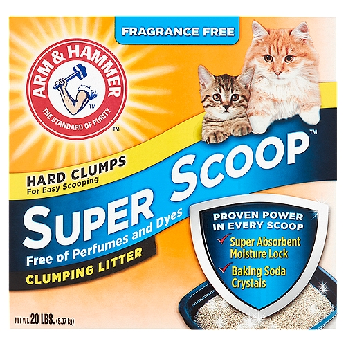 Arm & Hammer Super Scoop Clumping Litter, 20 lbs
